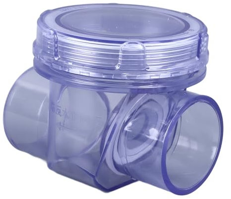 Candeon PVC Rückschlagventil 50mm, Rückstauklappe dn 50 Waagerecht Rückstauverschluss Rückflussverhinderer, Horizontal Rohr Rückschlagklappe Für Küchenabfluss, Abwasserrohre, Schwimmbad