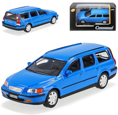 Cararama Volvo V70 Break Kombi Blau 2. Generation 2000-2007 1/43 Modell Auto
