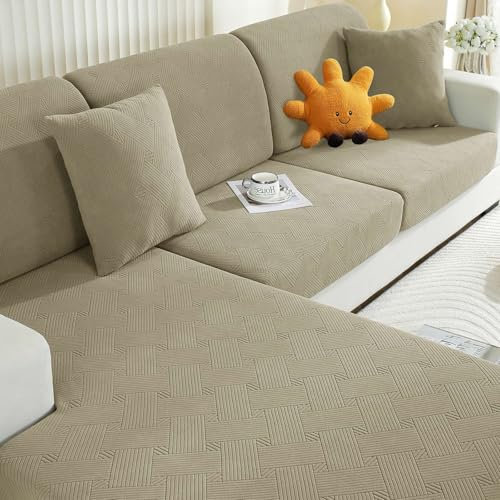 Ystyle Sofa Sitzkissenbezug Stretch, Sofa Sitzbezug, Elastischer Kissenbezüge, Sofa Sitzkissen Sofa Überzug Couch Überzug Schonbezug Sofabezug Sofaschoner (Khaki, 1 Sitzer*2)