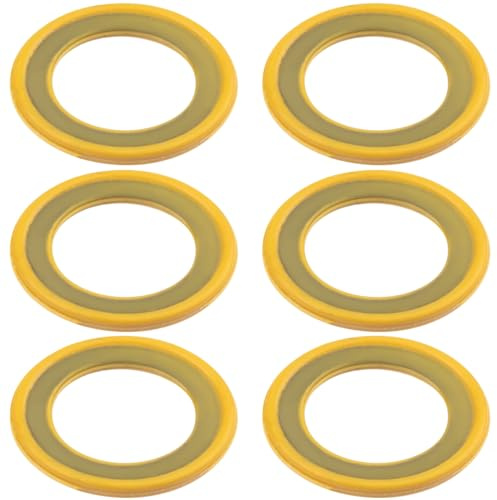 Isslly 6PCS Gearcase Drain Plug Seal Gaskets for Lower Unit Gear Oil Pump, Lower Unit Washers Replacements Compatible with Mercury Marine/Mercruiser