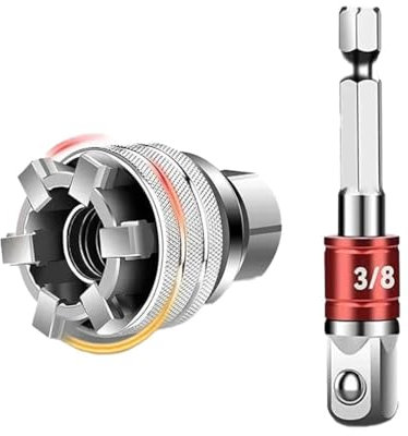 LUCKKY Multi-Function Universal Socket Wrench Tool, Adjustable Universal Socket Wrench, Universal Maintenance Tool, Professional Sockets Tools for 3/8 Drive Ratchet Torque Wrench