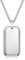COAI Herren Edelstahl Halskette mit Dog Tag Anhänger und Silberkette 50cm