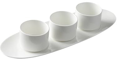 SDA287MZ Sauce Dish Pure White Three Consecutive Plates Snack Bowl Pre-dinner Small Dish Plate Cold Dish Plate Rectangular Specialty Tableware Snack Plate