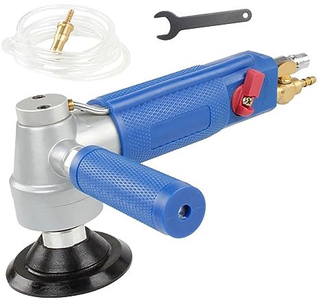 Nassschleifer 3-Zoll-Wassereinspritzung, pneumatische Wassermühle, professionelle pneumatische Wasserschleifmaschine, Luft-Nass-Marmor-Poliermaschine mit 1,8 m langem Rohr Einfacheres, besseres und sc