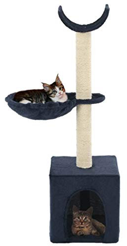 Homgoday Jouet chat arbre griffoir arbre griffoir arbre à chat avec griffoir en sisal 105 cm bleu