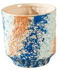 QIJIAYU Jarrón de cerámica Pintado, Maceta hidropónica, arreglo Floral Decorativo de Escritorio, jarrón Simple, decoración Moderna para el hogar