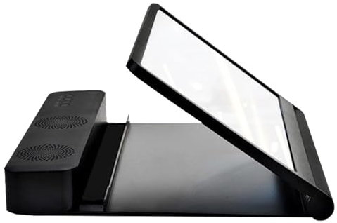 Amplificador de pantalla HD - Amplificador de audio portátil, Amplificador de pantalla HD de 12 con altavoces duales | Amplificador de sonido portátil, amplificador de sonido para teléfono, lupa de p