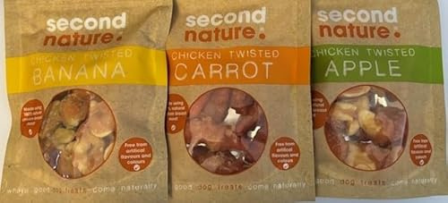 Chicken Wrapped Dog Treats Variety Pack (Pack of 3) - Chicken Twisted Apple/Banana/Carrot
