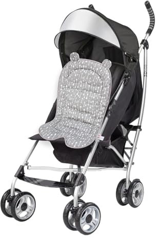 Baby Sitzeinlage, 34x62 cm Baby Sitzauflage für kleine Kinderwagen Weiche Atmungsaktiv Autositz Kinderwagenauflage für Babyschale (Grauer Pfeil)