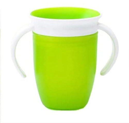 Elio & Lili's World Miracle 360 Sippy Cup Bébé | Biberon Libre Flux pour Tout-Petits | Tasse Entraîneur | Sans BPA | Sans Déversement | 240 ml | 6 Mois+ | Vert bleu