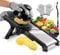MASTERTOP Mandoline Vegetable Slicer, Stainless Steel Mandoline Food Slicer, Adjustable Mandolin Slicers for Potato, Onion, Cucumber, Cabbage, Send Cut Proof Gloves and Cleaning Brush