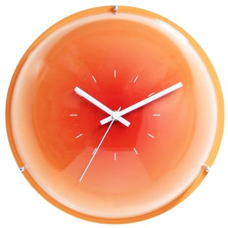 CeaBulo Mode Gradienten Sonnenuntergang Muster Schreibtisch Uhr Bubble Ballon Runde Uhr Für Schlafzimmer Und Wohnzimmer Ruhige Operationen