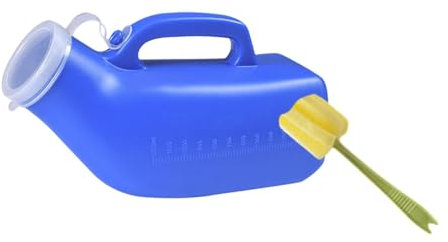 predolo Herren Pee Flasche Harnbehälter Männlich Urinal Pee Pee Pee Sammlung Topf für ältere Menschen, Blau