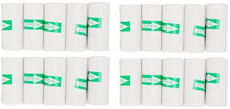 57mm Thermaldruckerpapierrollen, 20pcs selbstklebende Etikettenaufkleber, Barcode Inventory Craft Etikett, 2,2 x 1 -Zoll -Klebstoff -Backing für tragbare Taschendrucker