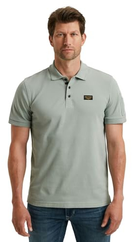 PME Legend Herren Poloshirt Short Sleeve Polo American Classic - Regular Fit, Größe:XXL, Farbe:PPSS2508899-5226 Silver Blue