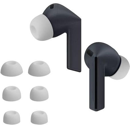 kwmobile 6X Silikonaufsätze für Samsung Galaxy Buds 3 FE - Ersatz Ohrstöpsel in 3 Größen - Ear Tips für In-Ear Kopfhörer - Zubehör Ersatzpolster in Weiß