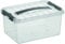 Helit by H6160102-Aufbewahrungsbox The q-line 6 Liter mit Deckel transparent 1 Stück sunware Box 6l H6160102 mit Griff durchsichtig 200x300x140 mm
