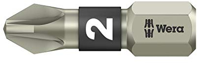 WERA Bit-Einsatz Edelstahl 3855/1TS 1/4sechskant PZ 2/25 mm Pozidriv