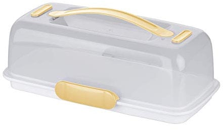 Tescoma A00009722 Porta Torte Rettangolare, Bianco, 36x18x12 cm