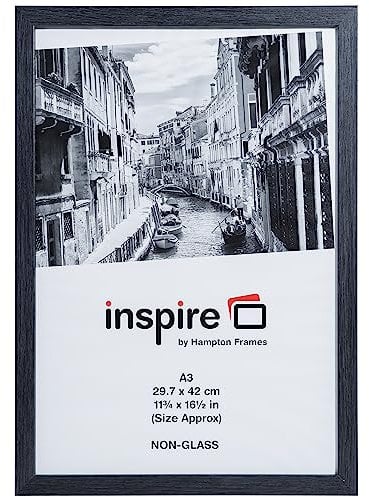 Inspire pour Business wesa3gry 30 cm x 42 cm Westminster qualité paperwrapped Bois A3 Certificat Cadre Photo avec Plexi Verre. Mur Suspendre Uniquement – Gris foncé