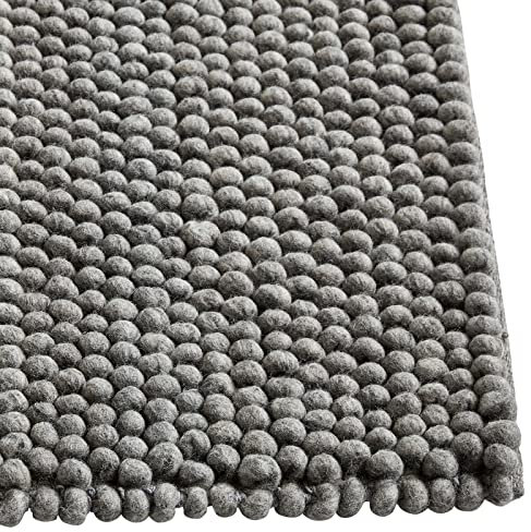 HAY Peas Teppich, Wolle, 240x170cm, Mittelgrau