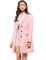 Allegra K Manteau à Fermeture boutonnée à Revers pour Femmes Costume d'Halloween Rose L