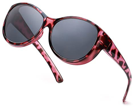 SIPHEW Polarisierte Übersonnenbrillen Damen/Herren, Clip Sonnenbrille aufsatz für Brillenträger UV400 Schutz-Überzieh