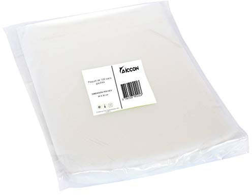 TAICCON Vakuumier Beutel Vakuumbeutel für Lebensmittel Vakuum Schweißbeutel geprägte Beutel 100er-Pack (20 x 30 cm)