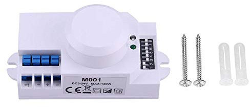 GOTOTOP 5,8 GHz Interruttore della Luce Intelligente sensore a microonde a 360 Gradi rilevatore di Movimento per Armadio seminterrato Garage Bagno corridoio Scale(Tipo 2)