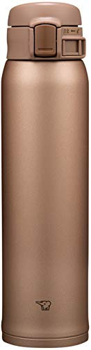 ZOJIRUSHI SM-SR60E-NM Thermobecher 600 ml – Großer Isolierbecher aus Edelstahl, auslaufsicher & BPA-frei, Vakuumisoliert, für Kaffee & Tee, Gold Metallic