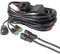 RIGIDON Impermeabile Cablaggio barra led, 12V 40A 18AWG CC 2 Piombo Cablaggio Fendinebbia con Kit Cavi per Fuoristrada Camion SUV Moto, Interruttore relè auto universale (Modello E)