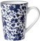 GUSTA Kaffeebecher OTB Floral, 180 ml, H 10,5 cm, ø 7,5 cm, blau/weiß