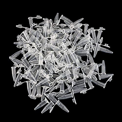 Micro Centrifugeuse Tubes,200 PCS Tube à Centrifuger en Plastique 0.5ml avec Bouchon à Pression Attaché Tubes à Microcentrifugation Gradués pour Laboratoire d'échantillons de flacons d'essai