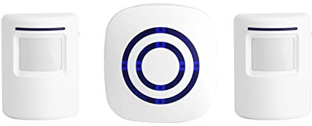 Drahtloser Infrarotsensor Bewegungsmelder Türklingelalarm mit Empfänger und Sender(Zwei für einen europäischen Standard)