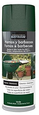 Rust-Oleum Hornos y Barbacoas pintura en spray resistente al calor Mate Verde 400ml