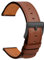 TStrap Leder Uhrenarmband 22mm - Weich Braun Quick Release Uhrenarmbänder Ersatz Schnellverschluss - Sport Uhrenarmband für Herren Damen - Smartwatches Armband Haspe Schließe - 18mm 19mm 20mm 21mm