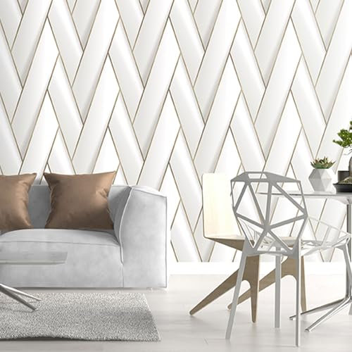 Papier peint géométrique Art doré