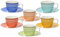 Tognana Kaleido Espressotasse mit Untertasse im Set a 6 Stück, aus New Bone China Porzellan, Multicolor