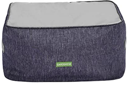 Gardenista Grand Pouf Bean Bag | Repose-Pieds rectangulaire Confortable pour intérieur/extérieur | Résistant à l'eau et aux intempéries | Matériau protégé Contre Les UV, Durable | pour Jardin (Gris)