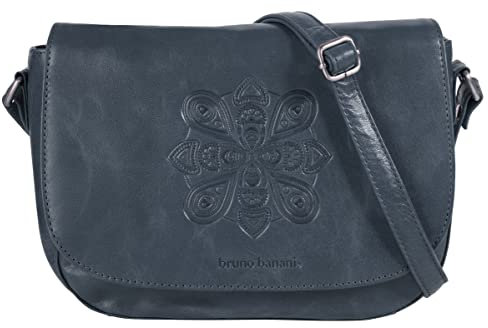 bruno banani Umhängetasche Mandala echt Leder Damen | Mandala Umhängetasche, Boho Schultertasche, Handtasche aus Rindleder, Smartphonefach, Magnetverschluss, Vintage Design | 021646