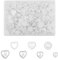 500pcs Love Heart Nail Charms for Acrylic Nails, White Flat Pearl Nail Art Charms Pearl 3D Heart Sun Flower Pearls Nail Charms for DIY Crafts Creative Manicure Accessories