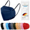 TubeRoo FFP2 Maske blau dunkelblau 20 Stück Masken aus Deutschland, Made in Germany, weiche Ohrschlaufen Bänder, Atemschutzmaske, Mundschutz, Schutzmaske, Staubmaske, Feinstaubmaske