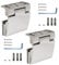 HOHXFYP Curved Single?Sided Glass Shower Door Hinges,Stainless Steel Cupboard Showcase Wine Cabinet Bathroom Shower Door Hinges Replacement Hinge Parts for Tempered 8?12mm Glass Thickness (2 Pcs)