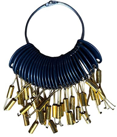 Milageto Haarmuster Haar, Farbprobenringe, Haarverlängerungen zeigen Haarfarbe zum Testen der Farbe an, mit goldenen Schnallen für das