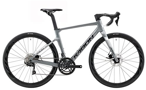 KABON Carbon Rennrad, T800 Carbon Fiber Rahmen 700C Rennrad mit 18 Gang, Integriertem Kohlefaser Lenker, Scheibenbremsen Ultraleichtes Rennfahrrad Carbonrad für Erwachsene