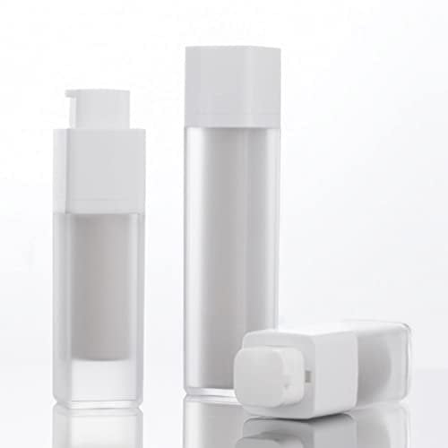 Uonlytech Vacuum Container Refillable Airless Pump Jars Containers, 3 Pack Vacuum Lotion Pump Cosmetic Jars Bottles, Mini Travel Skincare Bottles for Face Eye Cream Bottle Dispenser