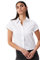 INSAFIANS Ladies White Short Sleeve Button Down Shirt 36