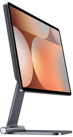 LULULOOK Faltbarer Magnetisch Ständer für Samsung Galaxy S10 Plus 12.4 Zoll, 360° Drehbar Verstellbar Aluminium Tablet Holder für Samsung Galaxy Tab S10+/S9+/S8 Plus/S8+/S7 FE/S7 Plus/S7+