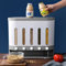 KenSyuInt 5 Grid Cereal Dispenser Wall Mounted Rice Grain Dry Food Container Kitchen Household Storage Case Box 10L