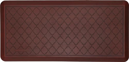 Tempur-Pedic Ultra Comfort Anti-Fatigue Lattice Merlot 1' 8 x 3' 6 Kitchen Floor Mat Cushioned Ergonomic Standing Desk Mat Waterproof Non-Skid Foam